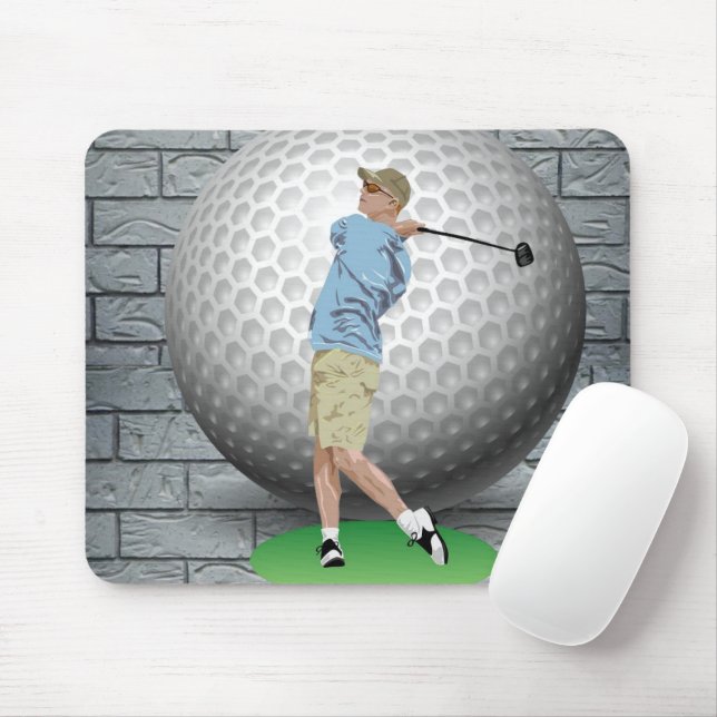 Golf Ball Golfer Maus Pad! Mousepad (Mit Mouse)
