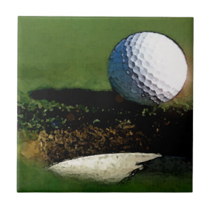 Golf Ball & Hole Fliese