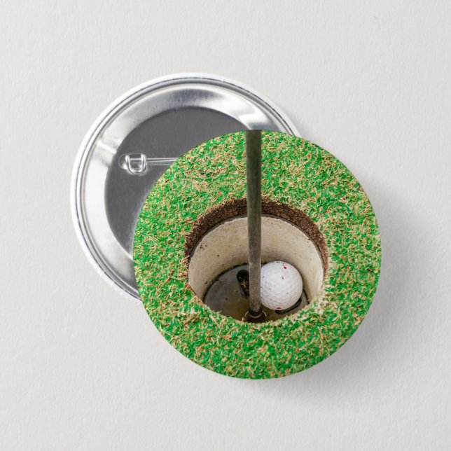 Golf Ball in Hole Button (Vorne & Hinten)