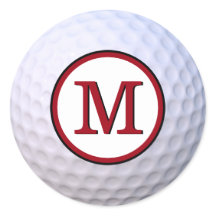 Golf Ball individuell anpassbare Monogramm Rot