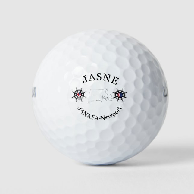Golf-Ball - JASNE-JANAFA-Rundlogo Golfball (Vorderseite)