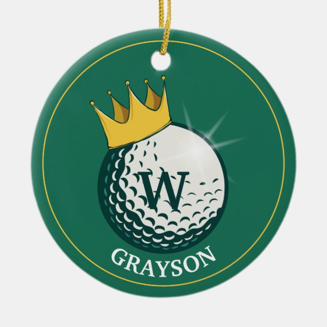 Golf Ball  Keramik Ornament (Vorne)