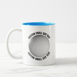 Golf Ball & Kleiner Text HELLBLAU 325ml Custom Zweifarbige Tasse