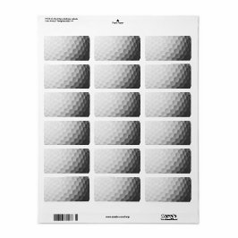 Golf Ball Look Address Labels Adressaufkleber