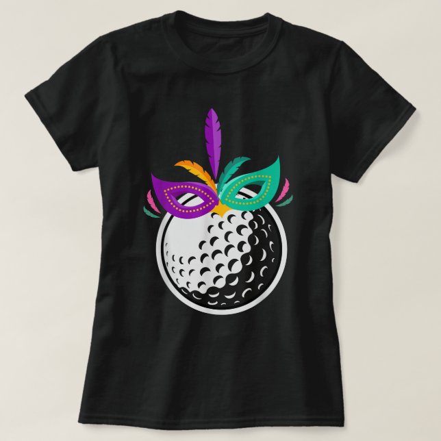 Golf Ball Mardi Gras - NOLA Mardi Gras Golf T-Shirt (Design vorne)