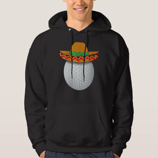 Golf Ball Mexican Sports Cinco De Mayo Mexican Fie Hoodie (Vorderseite)