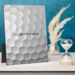 Golf Ball mit benutzerdefiniertem Text Fotoplatte<br><div class="desc">Passen Sie dieses Bild des Golfball mit dem Text Ihrer Wahl an. Einzigartiges Design für den lässigen Golfer zum beruflichen im Herzen. Einzigartig und elegant,  wird dies sicherlich Ihre Golffreunde beim nächsten Turnier beeindrucken.</div>