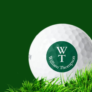 Golf Ball mit grünem Kreis mit Namen