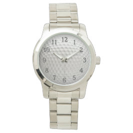 Golf Ball mit schwarzen Zahlen Sport Armbanduhr