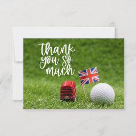 Golf-Ball mit Union Jack Flag England Dankeskarte