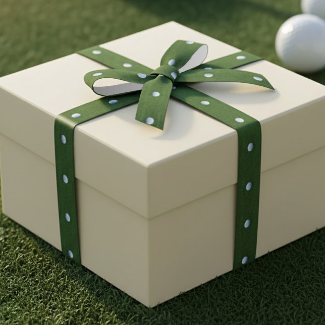 Golf Ball Muster Putting Green Ribbon für Golfer Satinband (Surprise the golfer in your life with this unique golf ball pattern ribbon)