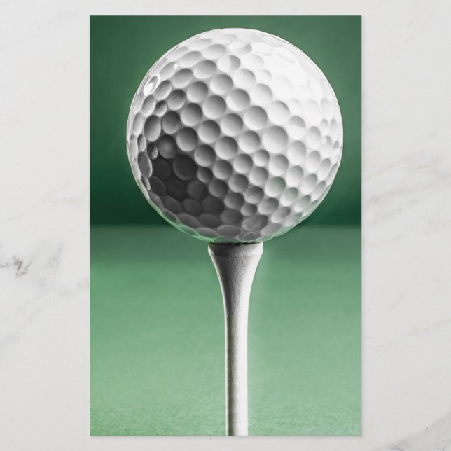 Golf Ball on T-Shirt Briefpapier (Vorderseite)