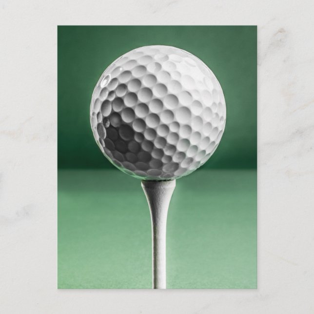 Golf Ball on T-Shirt Postkarte (Vorderseite)
