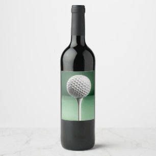 Golf Ball on T-Shirt Weinetikett