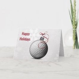 Golf Ball Ornament Holiday Grüße Feiertagskarte