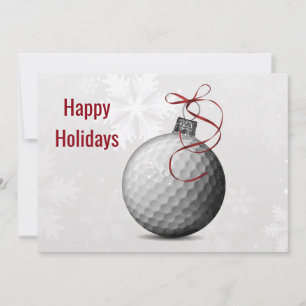 Golf Ball-Ornament Holiday Grußkarten Feiertagskarte