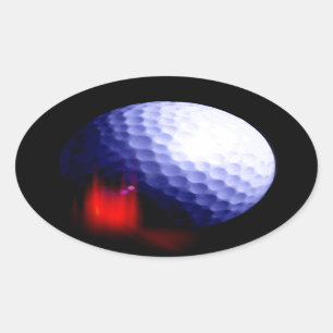 Golf Ball Ovaler Aufkleber