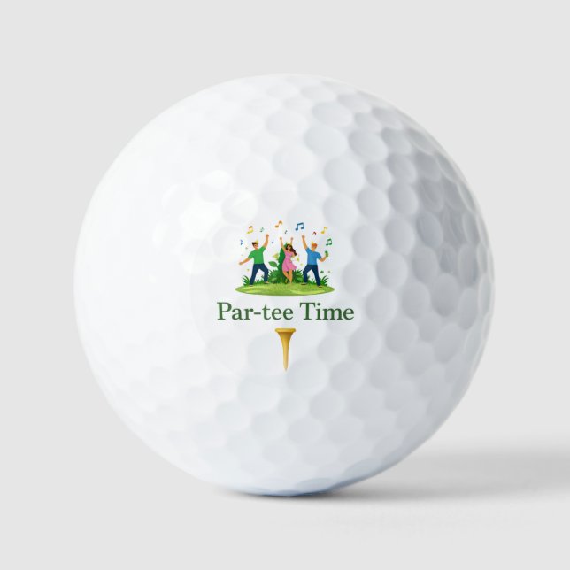Golf Ball | Par-tee Time Funny Gift (Vorderseite)