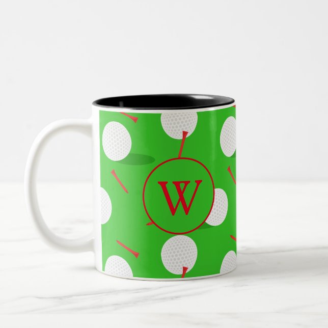 Golf Ball Personalisiert Zweifarbige Tasse (Links)