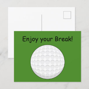 Golf Ball Personalize Feiertagspostkarte
