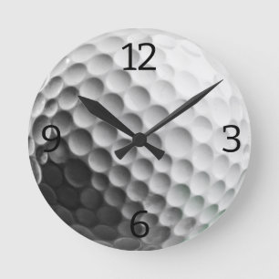 Golf Ball Round Clock Runde Wanduhr