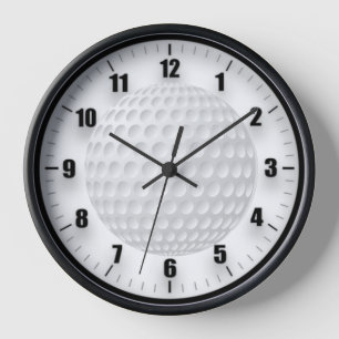 Golf Ball Round Clock Uhr