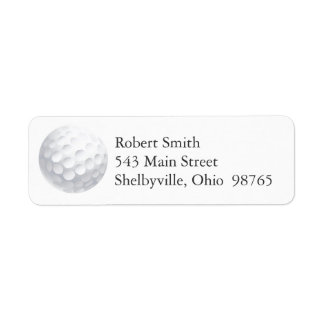 Golf Ball Rücksendeadressen-Aufkleber