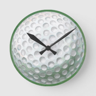Golf Ball Runde Wanduhr