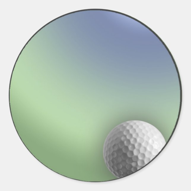 Golf Ball Runder Aufkleber (Vorderseite)