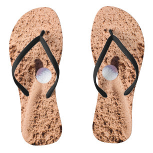 Golf Ball Sand Bunker Funny Custom kreiert Flip Flops