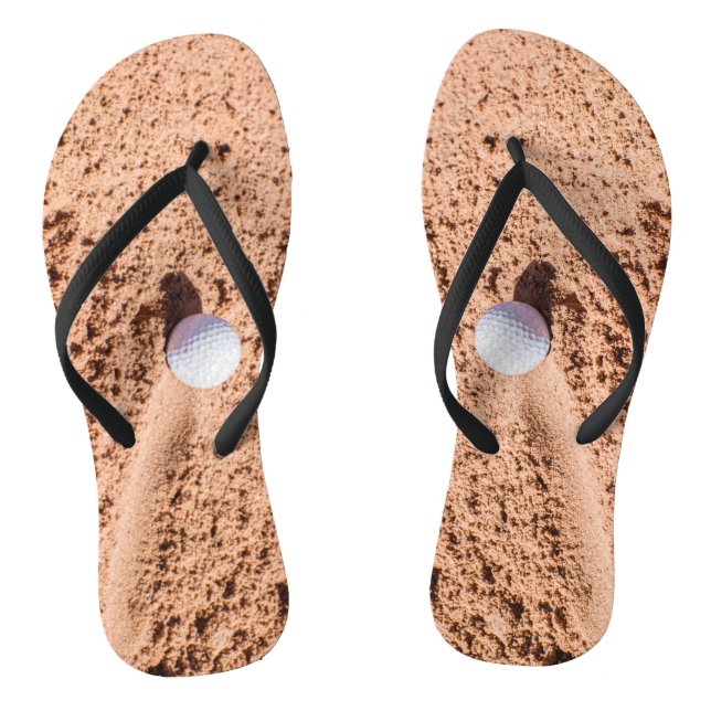 Golf Ball Sand Bunker Funny Custom kreiert Flip Flops (Fußbett)
