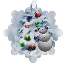 Golf Ball Snowman Weihnachten