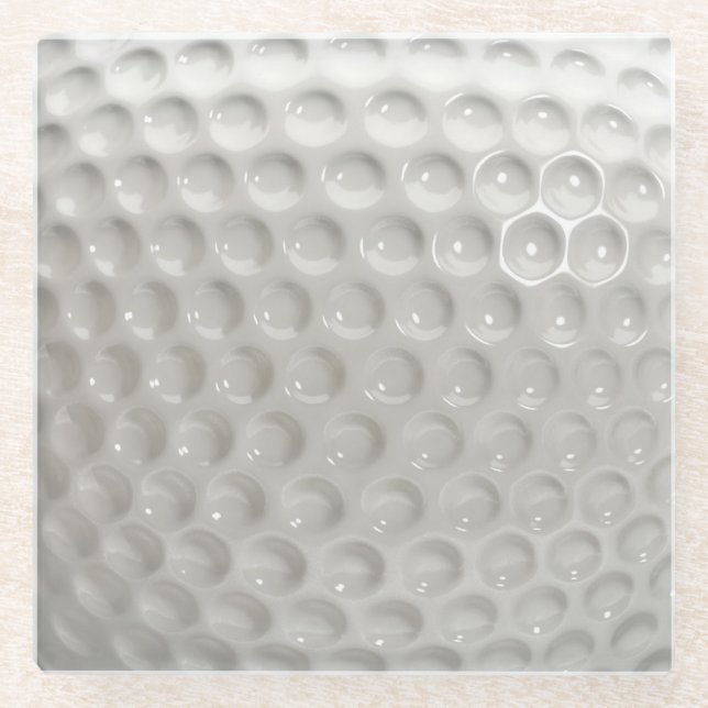 Golf Ball Sport Glasuntersetzer (Vorderseite)