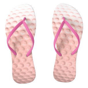 Golf Ball Sport Pink Flip Flops