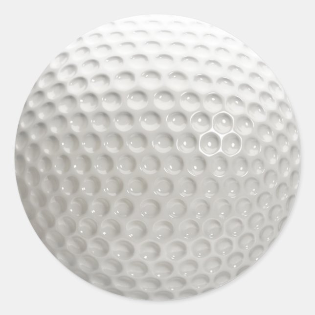 Golf Ball Sport Runder Aufkleber (Vorderseite)