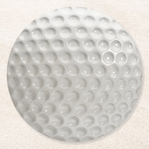 Golf Ball Sport Runder Pappuntersetzer
