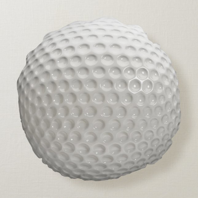 Golf Ball Sport Rundes Kissen (Rückseite)