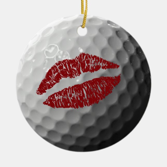 Golf Ball Sweetheart, mehrere Botschaften Ornament (Vorne)