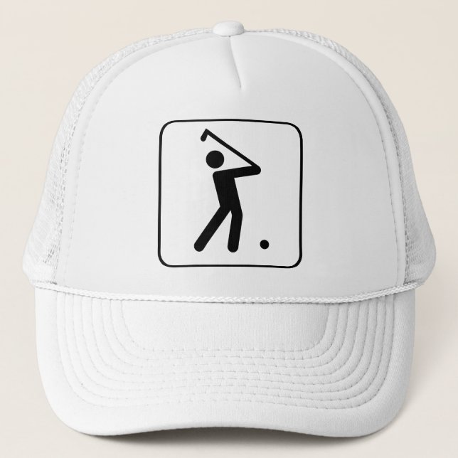 Golf Ball Symbol Hat Truckerkappe (Vorderseite)
