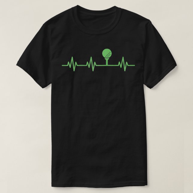 Golf Ball T-Shirt Lifeline Herzschlag Liebe Einfac (Design vorne)