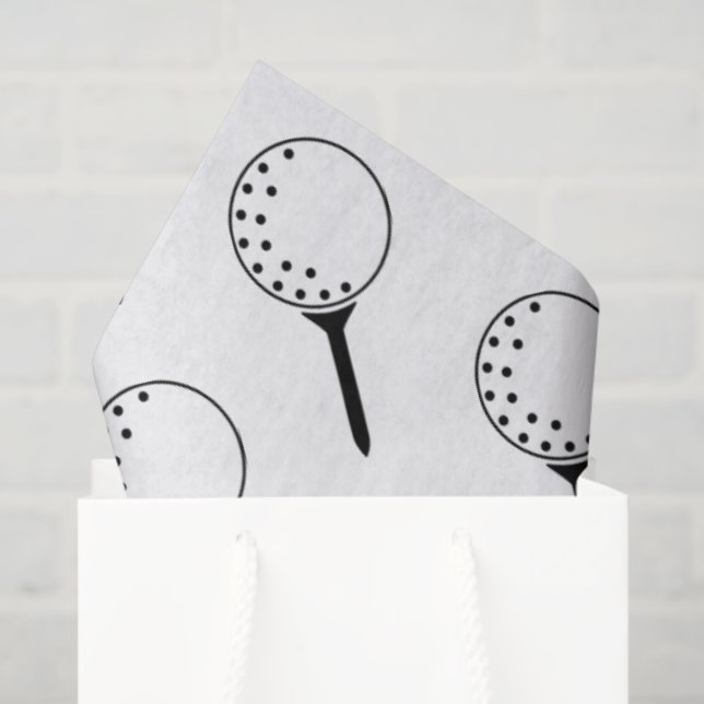 Golf Ball T-Shirt Muster Klassisch Zeitloses Golfs Seidenpapier (Geschenktüte)