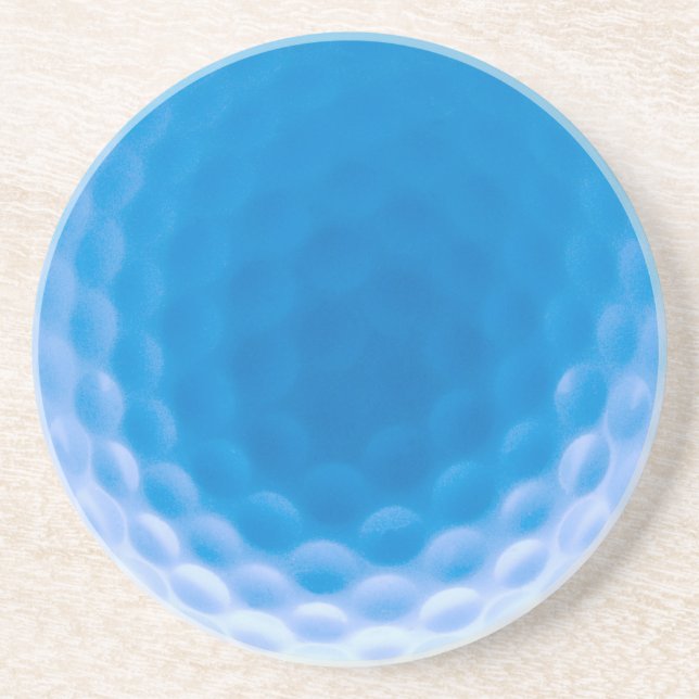Golf Ball Textur Dimples Arctic Blue Untersetzer (Vorne)