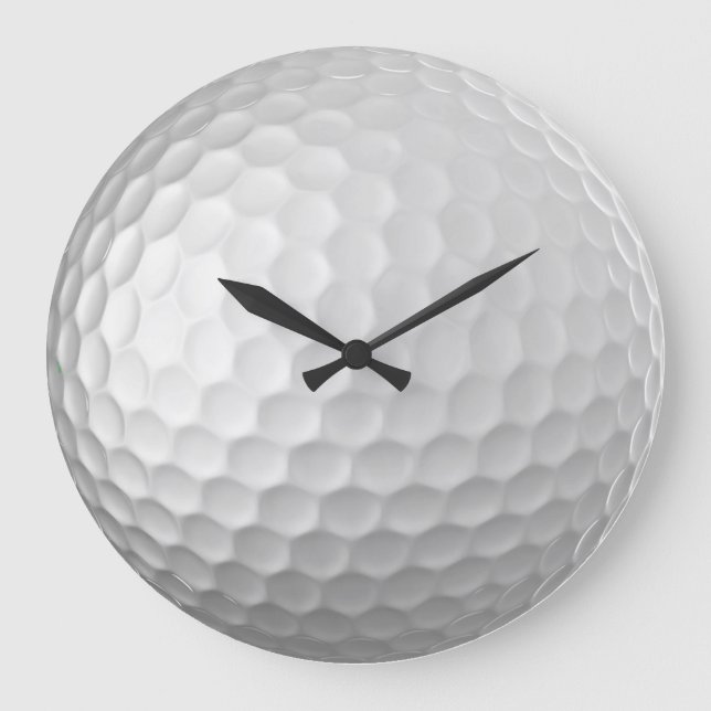 Golf Ball Textur Große Wanduhr (Vorderseite)