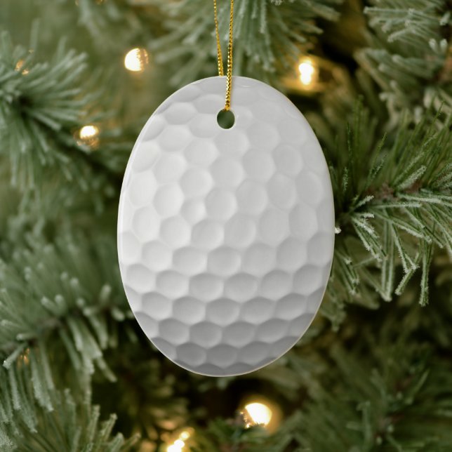 Golf Ball Textur Keramik Ornament (Baum)