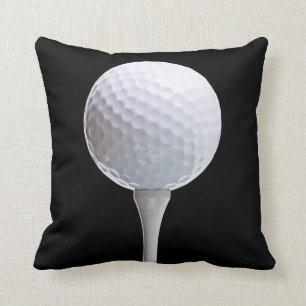 Golf-Ball u. T-Shirt auf Schwarzem - Kissen
