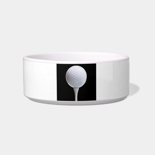 Golf-Ball u. T-Shirt auf Schwarzem - Napf (Vorderseite)