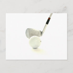 Golf Ball und Club Postcard Postkarte