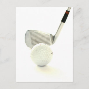 Golf Ball und Club Postcard Postkarte