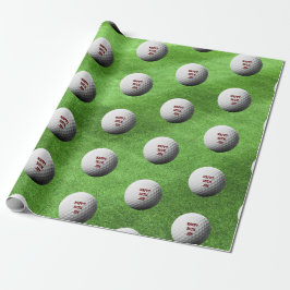Golf Ball und Fairway Personalisiert Wrapping Pape Geschenkpapier