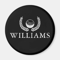 Golf Ball und Kranz Schwarz-Weiß-Individuelle Name